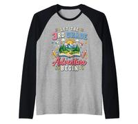 Third Grade Learning Journey School Adventure Classroom Fun Raglan Baseball Tee