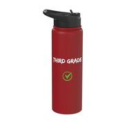 Third Grade Leaver Student Pupil Teacher End of Year Stainless Steel Insulated Water Bottle