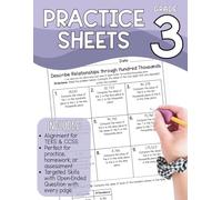 Third Grade Math Practice Sheets - Practice Workbook - 3rd Grade Skills - TEKS - Common Core - Math Skills - Math Workbook - Homeschool Practice (Third Grade Math Skills Workbook Series)