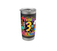 Third Grade Pencil Chalkboard Back to School Teacher Stainless Steel Insulated Tumbler