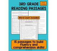 Third Grade Reading Passages to Build Fluency and Comprehension Skills: 3rd Grade Reading Passages with Comprehension Questions and Fluency Word Count ... to Build Fluency and Comprehension Skills)