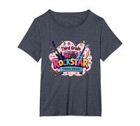 Third Grade Rockstar: Colorful Music Themed School Fun T-Shirt, Women's Plus, Heather Blue, 6X