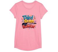 Third Grade Rockstar: Cool Back to School Music Vibes T-Shirt, Girls, Pink, Small