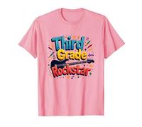 Third Grade Rockstar: Cool Back to School Music Vibes T-Shirt, Men, Pink, XL