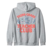 Third Grade Teacher Club First Day of School Zip Hoodie
