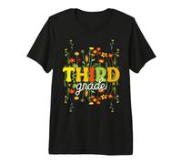 Third Grade Teacher Floral Wildflowers Back to School Premium T-Shirt