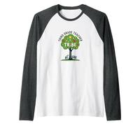 Third Grade Teacher Tribe: Nurturing Young Minds Raglan Baseball Tee, Men, Dark Heather/White, XL