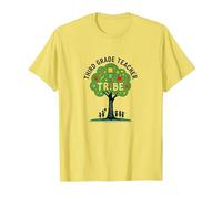 Third Grade Teacher Tribe: Nurturing Young Minds T-Shirt, Men, Lemon, L