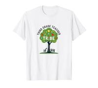 Third Grade Teacher Tribe: Nurturing Young Minds T-Shirt, Men, White, 4XL