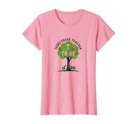 Third Grade Teacher Tribe: Nurturing Young Minds T-Shirt, Women, Pink, XXL