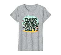 Third Grade Tough Guy: Fun School Adventure Attitude T-Shirt, Women, Heather Grey, XL