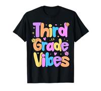 Third Grade Vibes Kids Back to school Preppy Graphic Design T-Shirt
