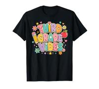 Third Grade Vibes Retro First Day Back to School Students T-Shirt
