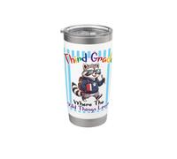 Third Grade Where The Wild Things Learn Raccoon Joy Friends Stainless Steel Insulated Tumbler