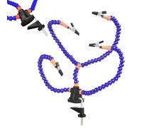 Third hand solder - Soldering PCB support tool, soldering aid | 4 flexible bracci con morsetto da tavolo regolabile, supporto per PCB rotante per figurine di pittura For the