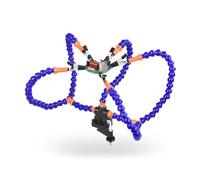 Third Hand Soldering Aid, Magnifying Lamp with Light 3 USB Soldering Station Helping Hands Clamp Tool Blue & Black 150x150x100mm(Sn5sbplainblue)