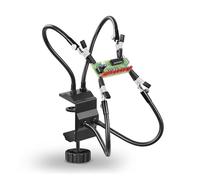 Third Hand Soldering Aid， Third Hand Metal Support Arm Clamp for Soldering Welding PCB Repair DIY Modeling(Metalhose[Black])