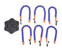 Third Hand Soldering Station with 6 Flexible Arms | Aluminum Alloy Base for Electronics Repair/RC Drone Assembly | Heat Tolerant Clamps for DIY Projects & Welding