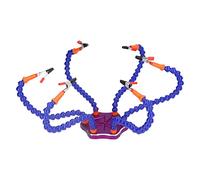 Third Hand Soldering Tool | 6 Flexible Arms with Silicone Clips for DIY Electronics/Welding/Repair | USB - Powered Cooling Fan, Detachable Aluminum Base