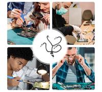 Third Hand Soldering Tool - PCB Holder Four Arms Helping Hands, Flexible Arm Soldering Tool | 4 Flexible Arms with Adjustable Table Desk Clamp Rotating PCB Holder for Painting Figurines