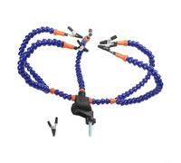 Third Hand Soldering Tool With Flexible Arms And Five Silicone Coated Clips For Secure Pcb Holding During Electronics Repair And Jewelry Making Tasks Black Color