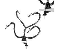 Third Hand Tool: 360 Degree Rotating PCB Stand, Four Helping Arms, 4 Arms and Flexible with Adjustable Clips | Practical Workbench Accessory For The