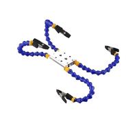 Third Hand Tool for Soldering Station, Welding Table Clamp with Flexible Arms and 2/4/6 Claws, Aluminium Alloy Repair Fixture for Holding Components, Wires (Blue)