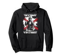 Third I am the Storm Burgundy Cross Spanish Army Pullover Hoodie