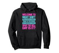 Third Shift Employee Joke About Days Blending Together Pullover Hoodie