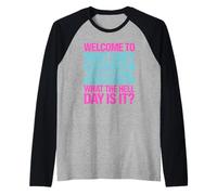 Third Shift Employee Joke About Days Blending Together Raglan Baseball Tee