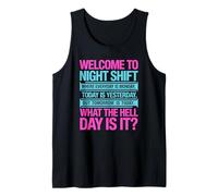 Third Shift Employee Joke About Days Blending Together Tank Top
