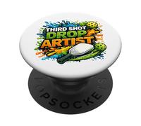 Third Shot Drop Artist Pickleball Player Art PopSockets Adhesive PopGrip