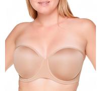 ThirdLove Classic Strapless Bra, Underwire, High Support, Removable Straps & No-Slip Silicone Grip, Supportive Bras for Women, Taupe, 34E