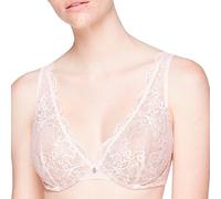 ThirdLove Lace Contour Plunge Bra, Women's Sexy Comfort Bra, Comfortable Underwire & Moderate Push Up Support, Bras for Women, Soft-pink, 38F