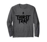 Thirst Trap | Funny Meme Rock Band Graphic in Black Long Sleeve T-Shirt