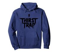 Thirst Trap | Funny Meme Rock Band Graphic in Black Pullover Hoodie