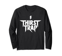 Thirst Trap | Funny Meme Rock Band Graphic in White Long Sleeve T-Shirt