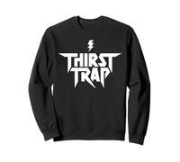 Thirst Trap | Funny Meme Rock Band Graphic in White Sweatshirt