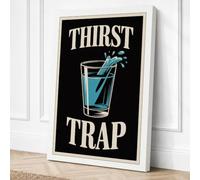 Thirst Trap Retro Canvas Wall Art Print 18x12 Inch