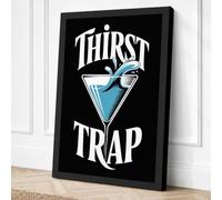 Thirst Trap Retro Canvas Wall Art Print 18x12 Inch