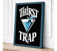 Thirst Trap Retro Canvas Wall Art Print 18x12 Inch