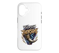 Thirsty Thorsday Viking Drinking Horn Norse Mythology Case for iPhone 16