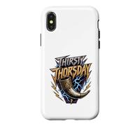 Thirsty Thorsday Viking Drinking Horn Norse Mythology Case for iPhone X/XS