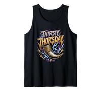 Thirsty Thorsday Viking Drinking Horn Norse Mythology Tank Top