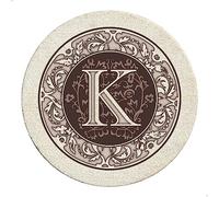 Thirstystone Drink Coaster Set, Monogram K