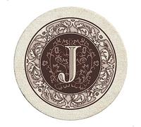 Thirstystone Drink Coaster Set, Monogrammed Letter J