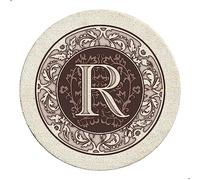 Thirstystone Drink Coaster Set, Monogrammed Letter R