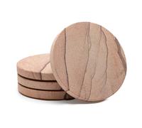 Thirstystone, Multicolor Brand-Cinnabar Natural Sandstone-Durable Stone with Varying Patterns, Every Coaster is an Original, Sand