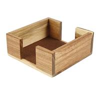 Thirstystone Natural Acacia Wood Square Coaster Holder 5" x 5" Holds 4-4" Square Coasters