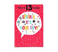 Thirteen, (13) 13th Year Old Girl Birthday Card - Free Post (UK)
